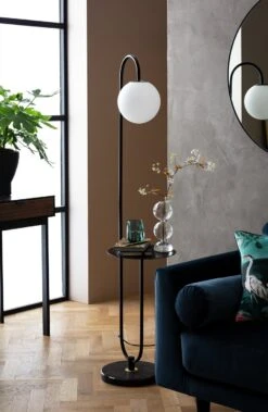 Habitat Sagara Opal Shelf Floor Lamp - Black -Trend Furniture 9401318 R Z002C