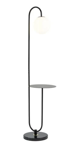 Habitat Sagara Opal Shelf Floor Lamp - Black -Trend Furniture 9401318 R Z008A