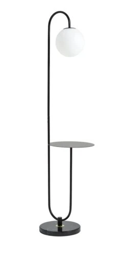 Habitat Sagara Opal Shelf Floor Lamp - Black -Trend Furniture 9401318 R Z009A
