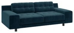 Habitat Hendricks Velvet 3 Seater Sofa - Ink Blue -Trend Furniture 9401758 R Z008A