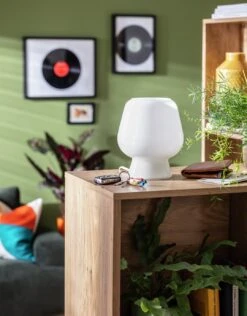 Habitat Lucetta Glass Table Lamp - White -Trend Furniture 9404645 R Z002C