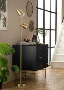 Habitat Iras Brass 2 Light Floor Lamp - Gold -Trend Furniture 9404834 R Z002C