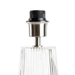 Habitat Le Marais Ribbed Glass Table Lamp Base Only - Clear -Trend Furniture 9404968 R Z002A