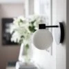 Habitat Salarino Opal Glass Bathroom Wall Light - Black -Trend Furniture 9404999 R Z001A