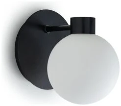 Habitat Salarino Opal Glass Bathroom Wall Light - Black -Trend Furniture 9404999 R Z001C