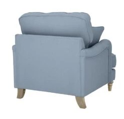 Habitat Matilda Velvet Armchair - Light Blue -Trend Furniture 9405314 R Z003A