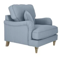 Habitat Matilda Velvet Armchair - Light Blue -Trend Furniture 9405314 R Z004A