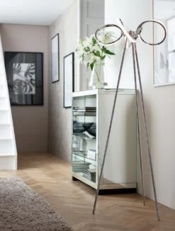 Habitat Spiral LED Tripod Floor Lamp - Chrome -Trend Furniture 9405479 R Z002C