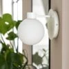 Habitat Opal Glass Wall Light - White -Trend Furniture 9406234 R Z001A