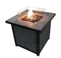Teamson Home HF25601BA UK Gas Fire Pit With Cover 12 Teamson Home HF25601BA UK Gas Fire Pit With Cover -Trend Furniture 9410196 R Z004A