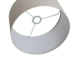 Habitat 35cm Linen Drum Shade - Oatmeal -Trend Furniture 9425617 R Z003A