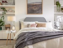 Habitat 35cm Linen Drum Shade - Oatmeal -Trend Furniture 9425617 R Z004C