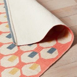 Habitat Octo Flatweave Cotton Rug - Pink - 120x180cm -Trend Furniture 9431089 R Z003C