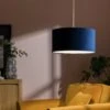 Habitat 40cm Velvet Shade - Navy -Trend Furniture 9431508 R Z001A