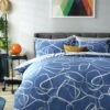 Habitat Linear Pebbles Blue & White Bedding Set - Single 2 Habitat Linear Pebbles Blue & White Bedding Set - Single -Trend Furniture 9441938 R Z001A