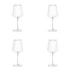 Habitat Gold Rim Set Of 4 Wine Glasses -Trend Furniture 9442528 R Z001A