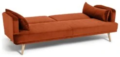 Habitat Andy Clic Clac Velvet Sofa Bed - Orange 13 Habitat Andy Clic Clac Velvet Sofa Bed - Orange -Trend Furniture 9451344 R Z003A
