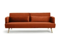 Habitat Andy Clic Clac Velvet Sofa Bed - Orange 14 Habitat Andy Clic Clac Velvet Sofa Bed - Orange -Trend Furniture 9451344 R Z004A