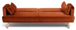 Habitat Andy Clic Clac Velvet Sofa Bed - Orange 15 Habitat Andy Clic Clac Velvet Sofa Bed - Orange -Trend Furniture 9451344 R Z006A