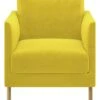 Habitat Hyde Velvet Armchair - Yellow -Trend Furniture 9452013 R Z001A