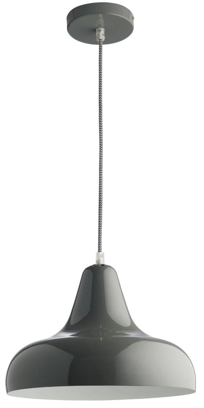 Habitat Aerial Spun Aluminium Pendant Light - Grey 4 Habitat Aerial Spun Aluminium Pendant Light - Grey - Image 2