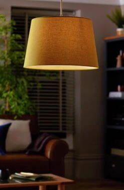 Habitat 40cm Textured Taper Shade - Ochre -Trend Furniture 9466597 R Z002C