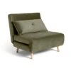 Habitat Roma Single Velvet Chairbed - Sage Green -Trend Furniture 9473487 R Z001A