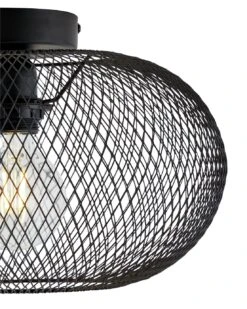 Habitat Tumba Mesh Flush To Ceiling Light - Black -Trend Furniture 9481156 R Z002A