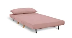 Habitat Roma Small Double Velvet Chairbed - Pink -Trend Furniture 9490336 R Z002A