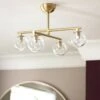 Habitat Chuck 4 Light Flush To Ceiling Light - Brushed Brass -Trend Furniture 9495111 R Z001A