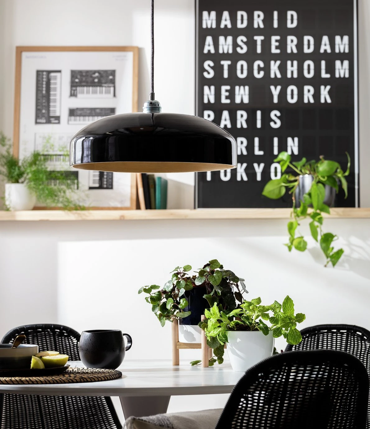 Habitat Abaya Spun Bamboo Pendant Shade - Black 3 Habitat Abaya Spun Bamboo Pendant Shade - Black