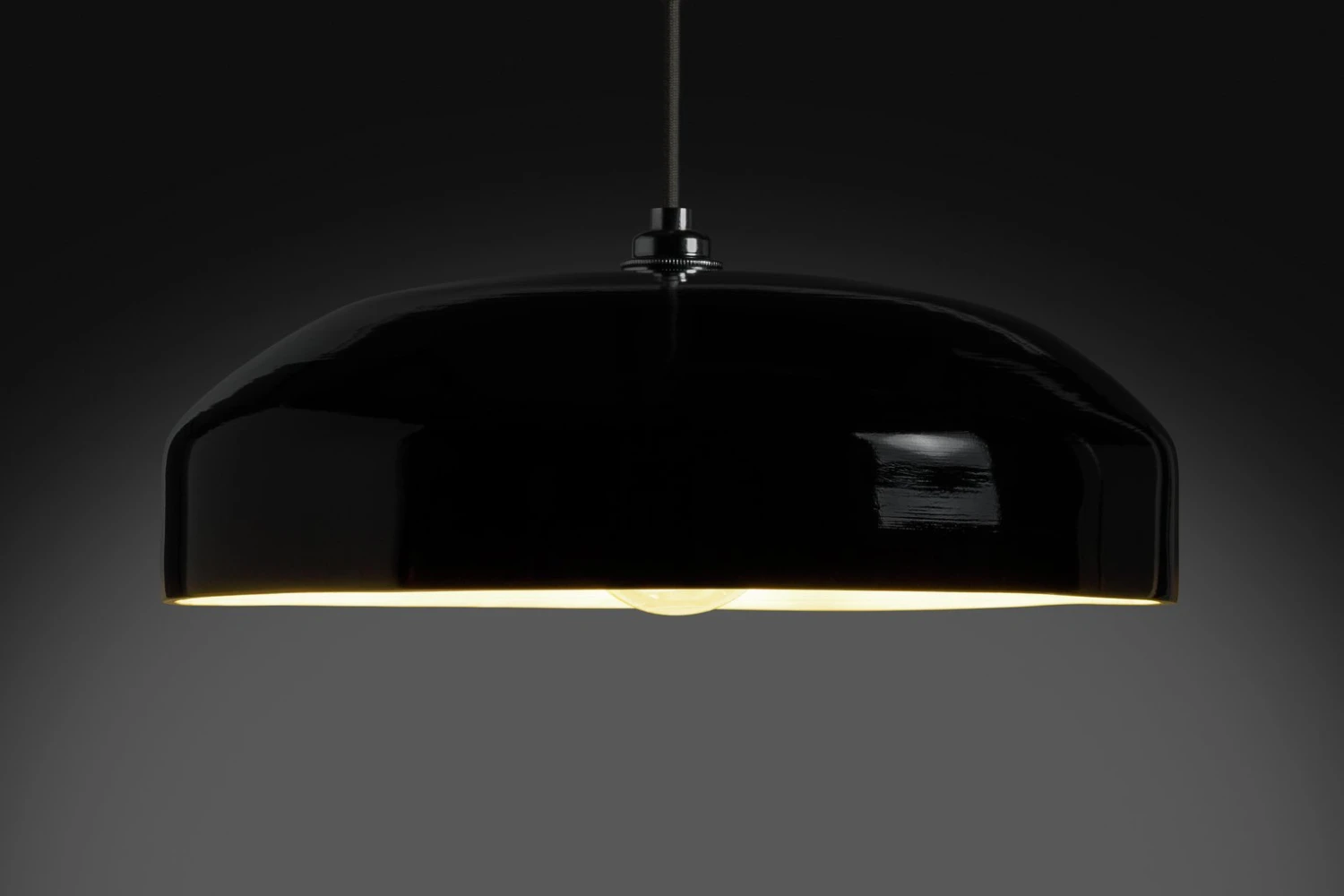 Habitat Abaya Spun Bamboo Pendant Shade - Black 4 Habitat Abaya Spun Bamboo Pendant Shade - Black - Image 2