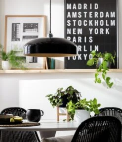 Habitat Abaya Spun Bamboo Pendant Shade - Black 11 Habitat Abaya Spun Bamboo Pendant Shade - Black -Trend Furniture 9501108 R Z002C