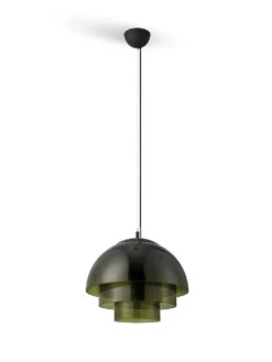 Habitat Zora 3 Tier Glass Pendant Light - Green -Trend Furniture 9506639 R Z001C