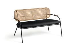 Habitat Noah 4 Seater Metal Garden Sofa Set - Black & Oak -Trend Furniture 9507092 R Z003A