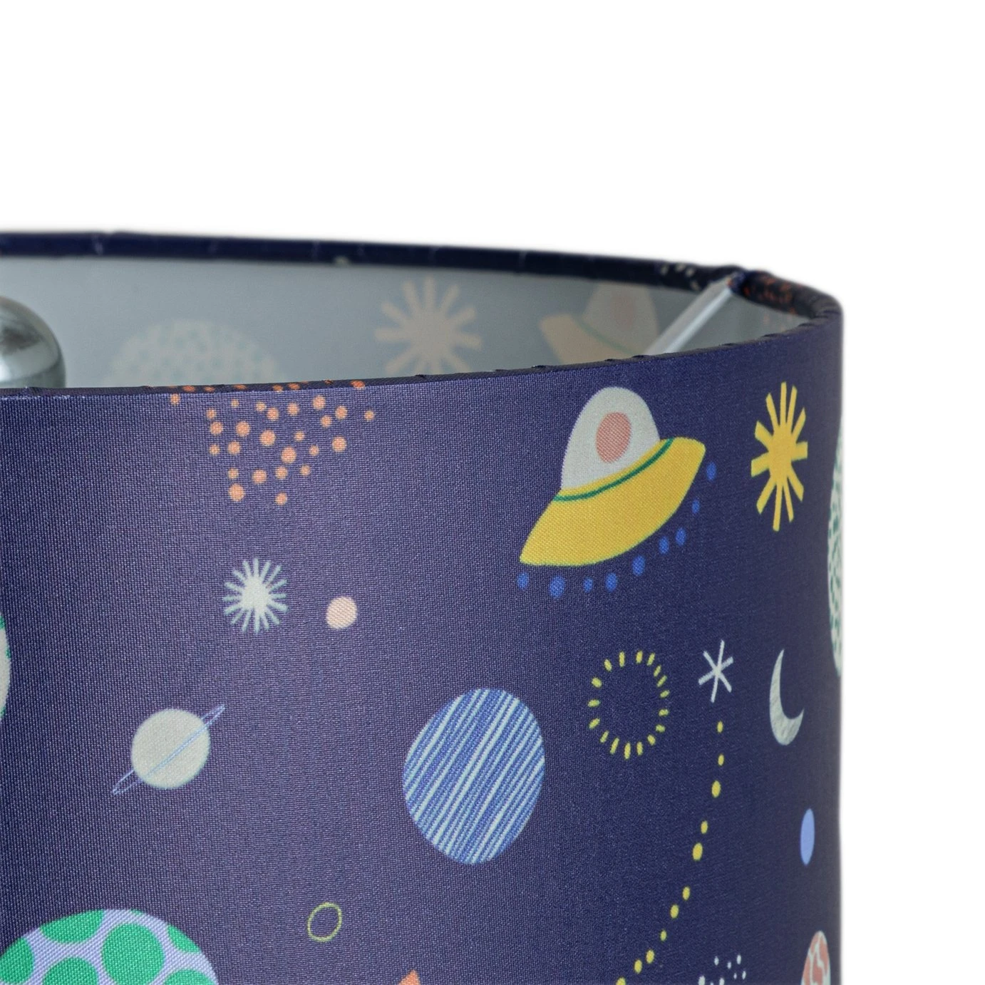 Habitat Kids Space Glow In The Dark 25cm Drum Shade - Blue 5 Habitat Kids Space Glow In The Dark 25cm Drum Shade - Blue - Image 3