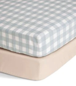 Habitat Kids Pure Cotton 2 Pack Gingham Fitted Sheet - Cot -Trend Furniture 9511167 R Z007A
