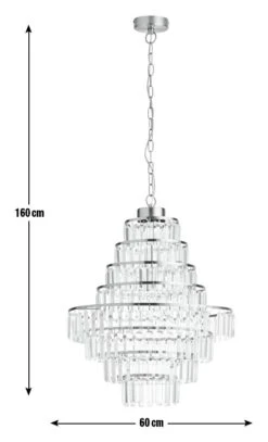 Habitat Presley Glass 8 Tier Chandelier - Brass -Trend Furniture 9514449 R E001