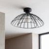 Habitat Kiso 2 Tier Opal Flush To Ceiling Light - Black -Trend Furniture 9516241 R Z001A