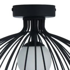 Habitat Kiso 2 Tier Opal Flush To Ceiling Light - Black -Trend Furniture 9516241 R Z002A