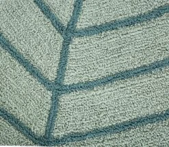 Habitat Kids Leaf Shaped Rug - Green - 80x110cm -Trend Furniture 9517367 R B001