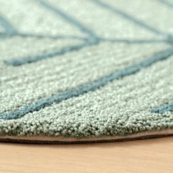 Habitat Kids Leaf Shaped Rug - Green - 80x110cm -Trend Furniture 9517367 R Z002C