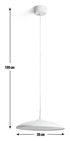 Habitat Pavo Metal LED Pendant Light - White -Trend Furniture 9518971 R E001