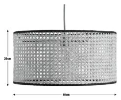 Habitat Ashi Rattan 40cm Shade - Natural & Black 11 Habitat Ashi Rattan 40cm Shade - Natural & Black -Trend Furniture 9519602 R E001