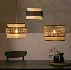 Habitat Ashi Rattan 40cm Shade - Natural & Black 14 Habitat Ashi Rattan 40cm Shade - Natural & Black -Trend Furniture 9519602 R Z002C