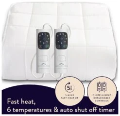 Dreamland Intelliheat Dual Control Mattress Protector - King -Trend Furniture 9523571 R Z004A