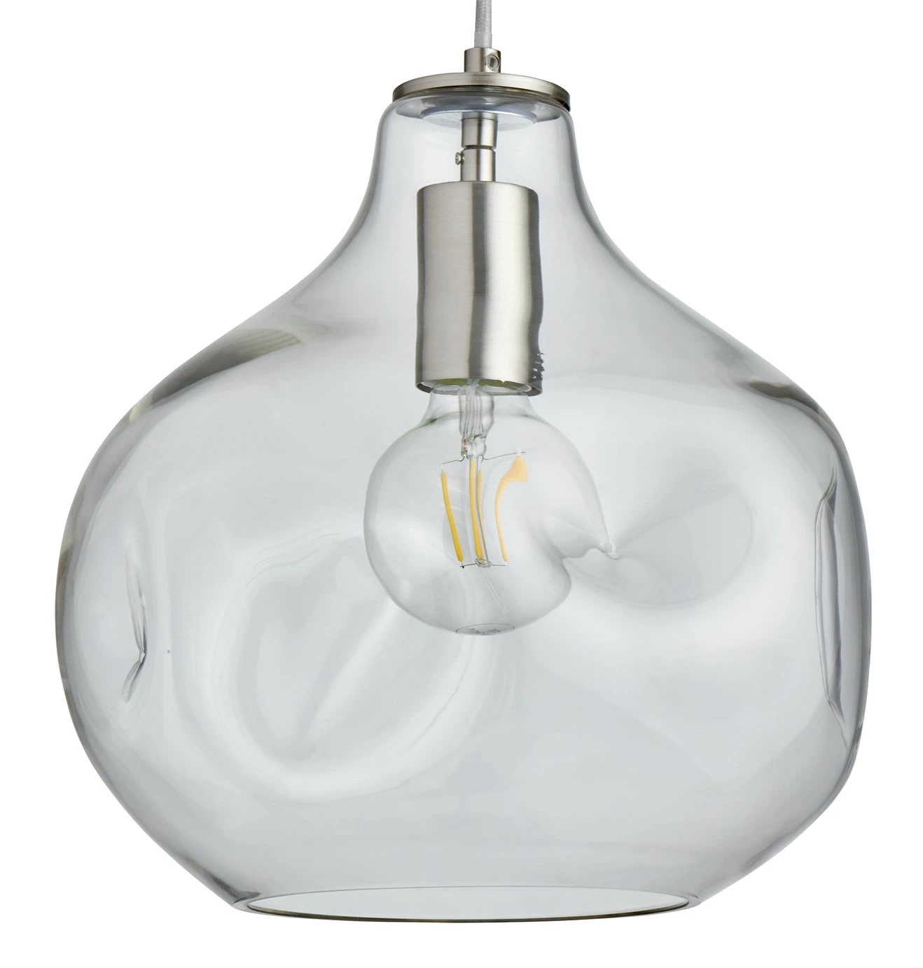 Habitat Ori Dimple Glass Pendant - Clear 5 Habitat Ori Dimple Glass Pendant - Clear - Image 3