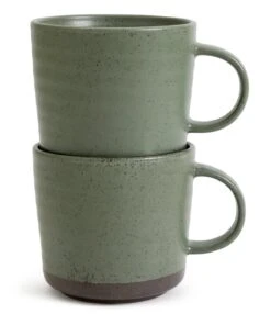 Habitat Textured Ripple Set Of 4 Mugs - Sage -Trend Furniture 9527261 R Z002A