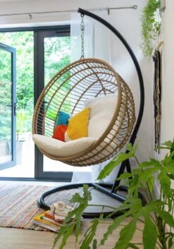 Habitat Dove Rattan Effect Hanging Egg Chair - Natural 18 Habitat Dove Rattan Effect Hanging Egg Chair - Natural -Trend Furniture 9530904 R Z002C