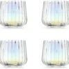 Habitat Iridescent Lustre Set Of 4 Fluted Tumblers -Trend Furniture 9538119 R Z001A